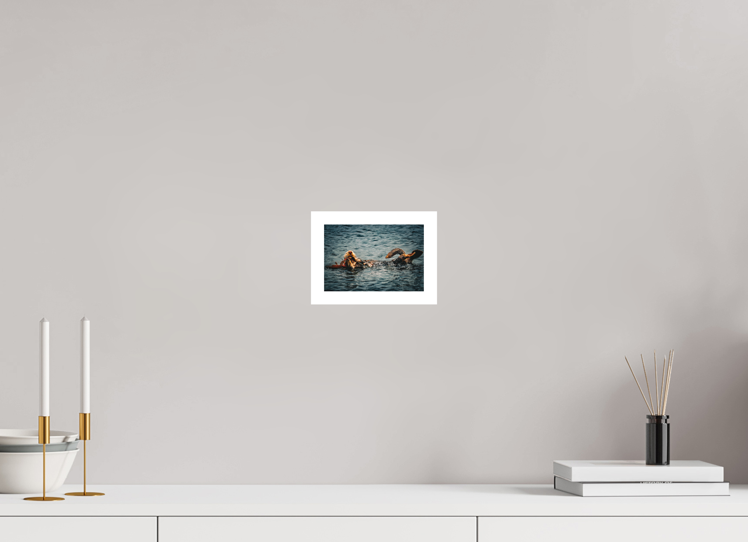 6 x 4″, Stand Alone Matte Print Real Otters of Moro Bay