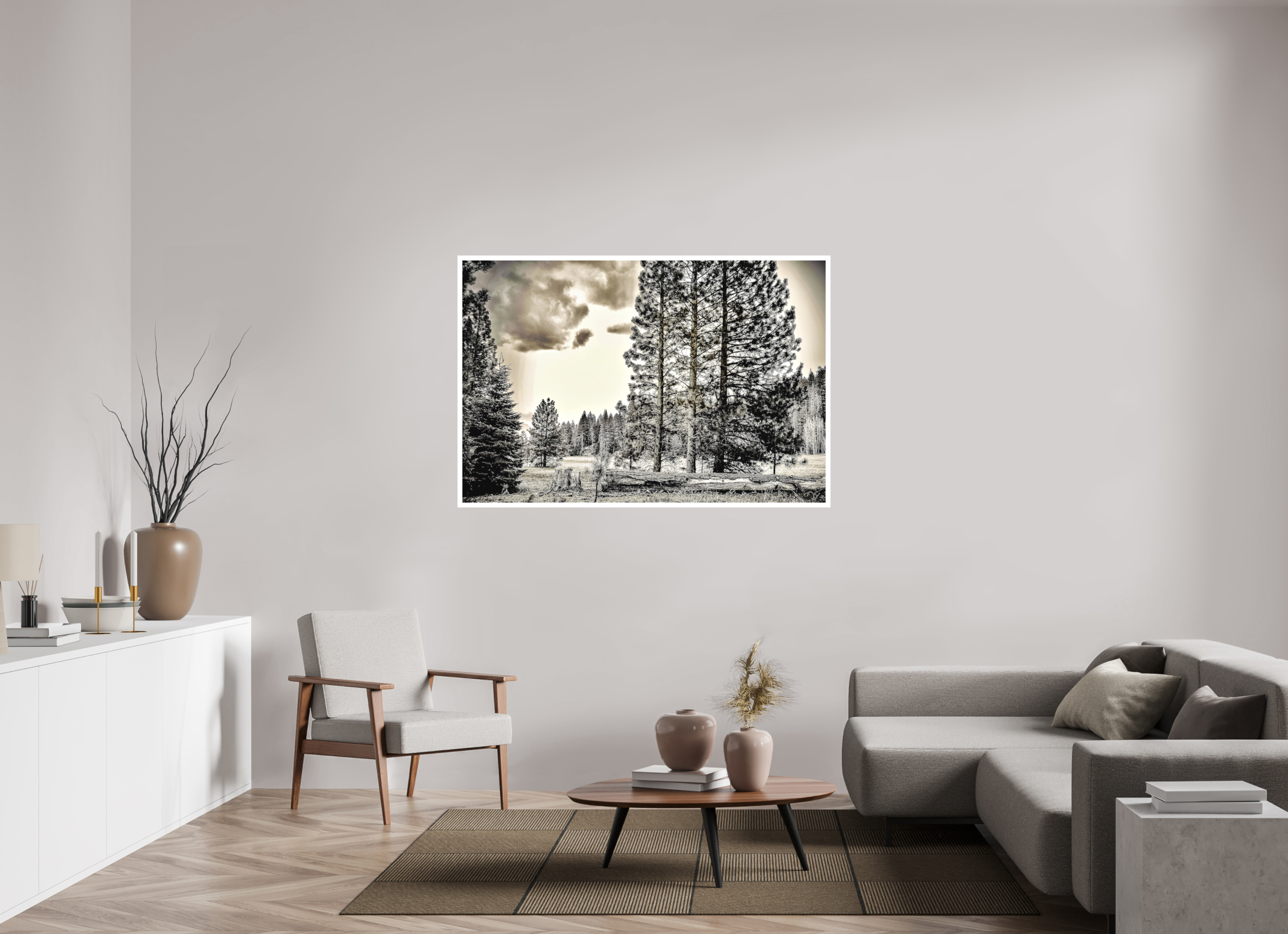 58.5 x 39″, Stand Alone Matte Print Sequoia in Sepia