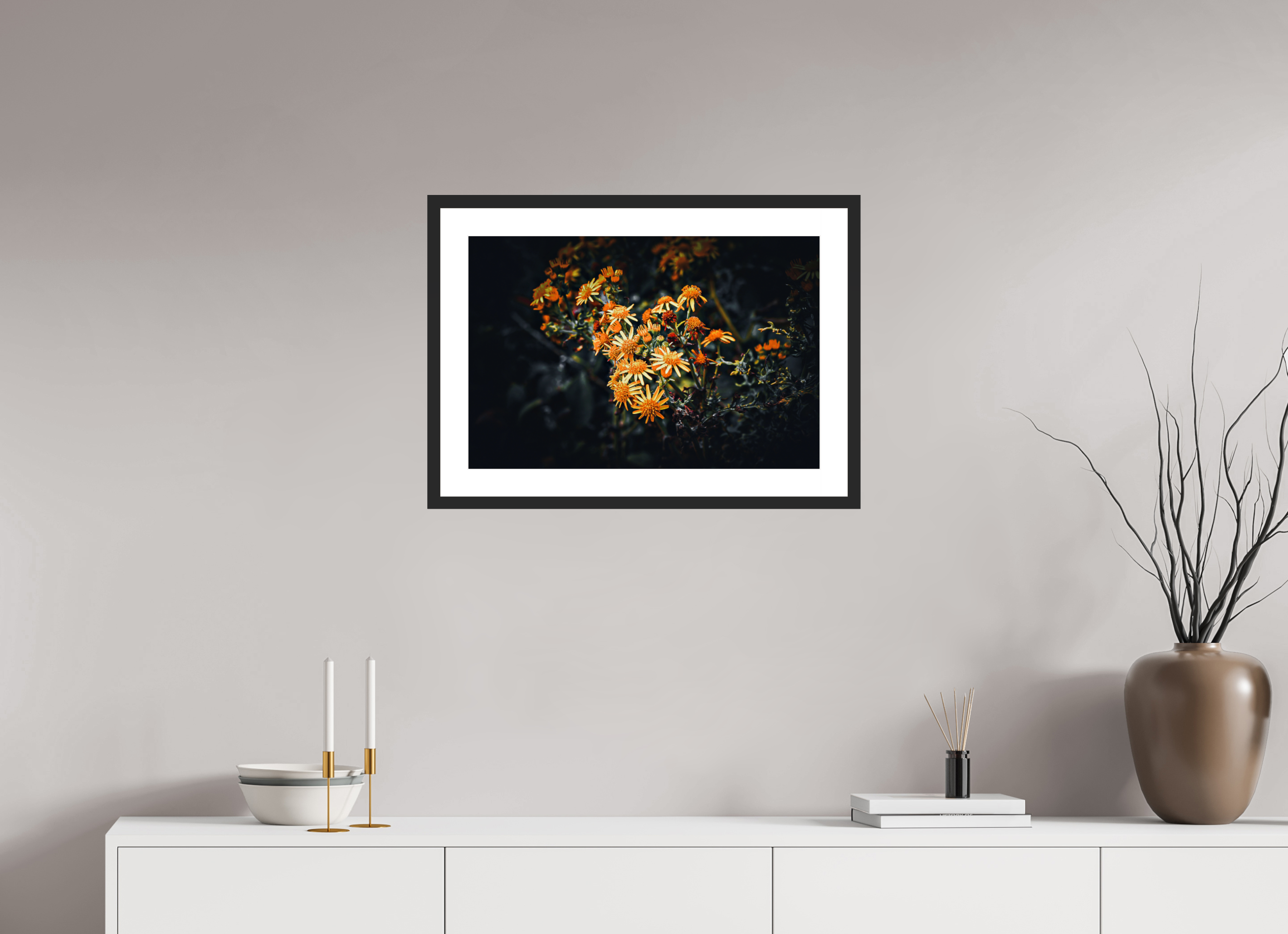 23.9 x 16″, Framed FineArt Pearl Paper Orange