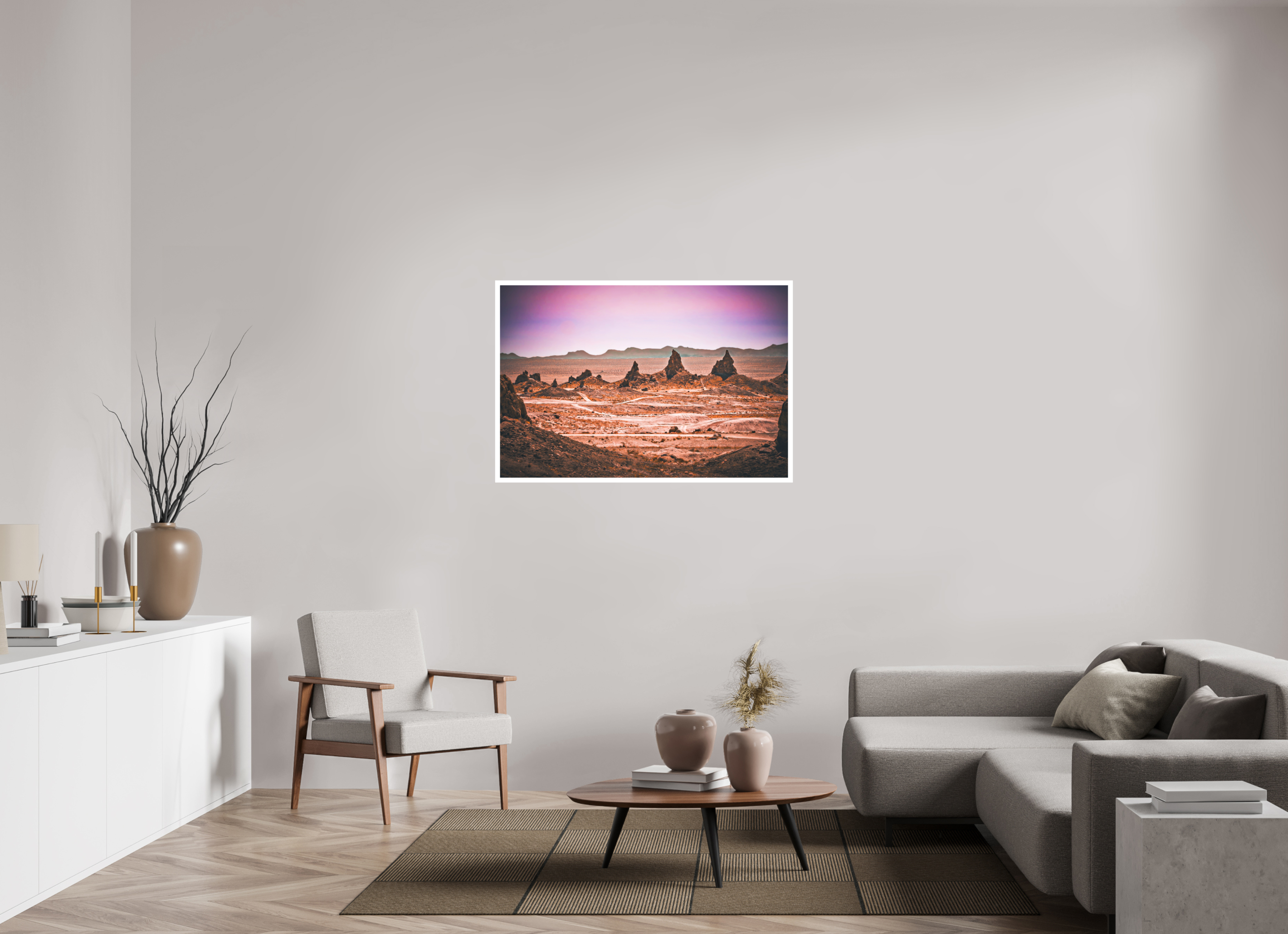 46.4 x 31″, Stand Alone Matte Print Pink Trona